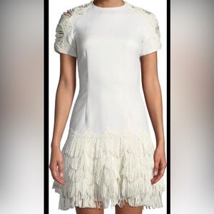 Johnathan Simkhai Fringe White Dress